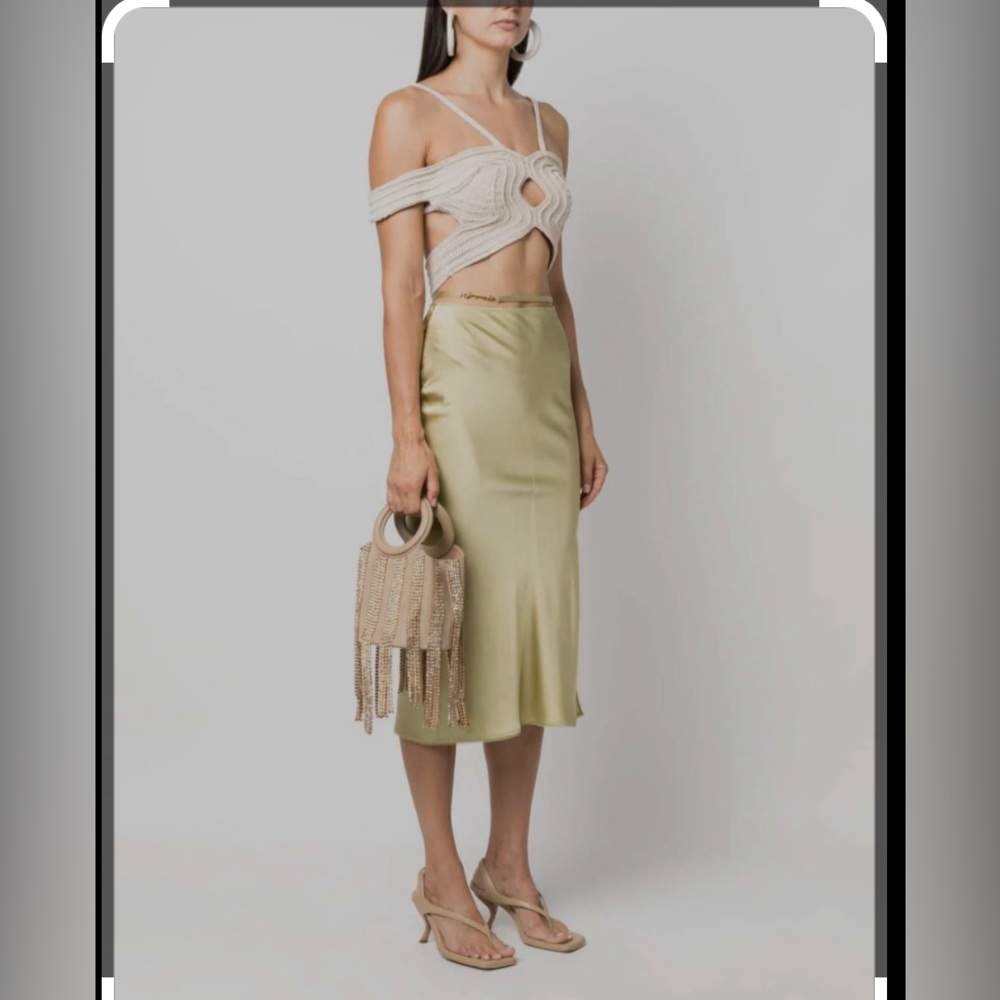 cult gaia Taryn Embellished Top Handle Bag in Champagne - Picture 3 of 8